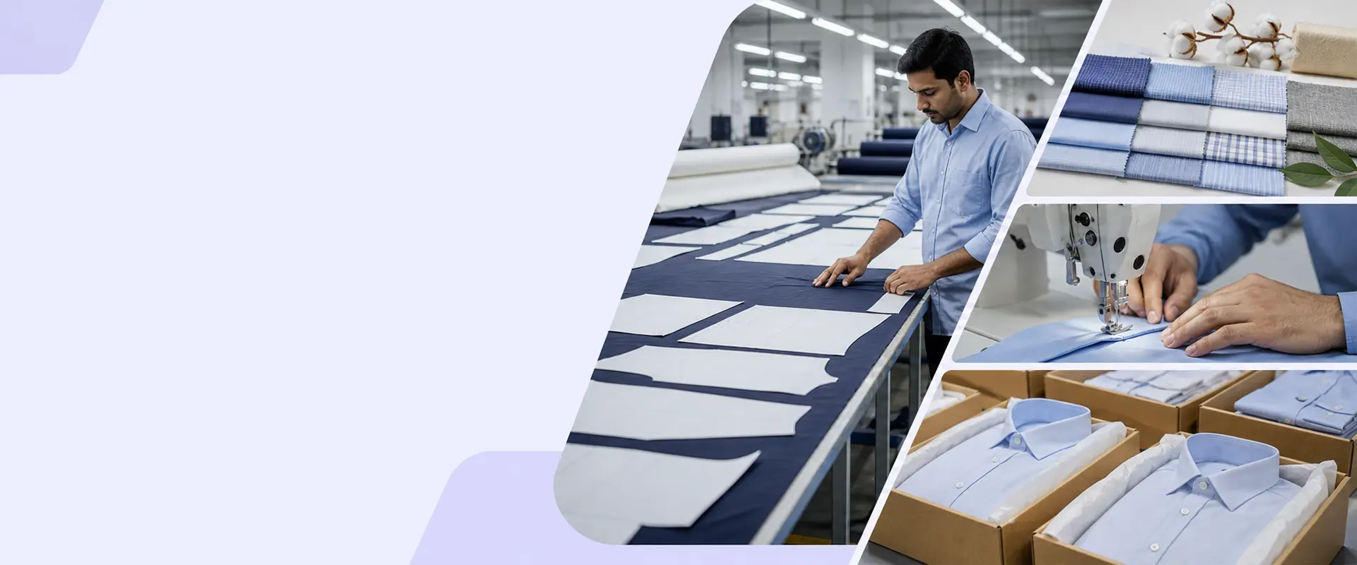 Shirtswise factory floor for custom shirt production