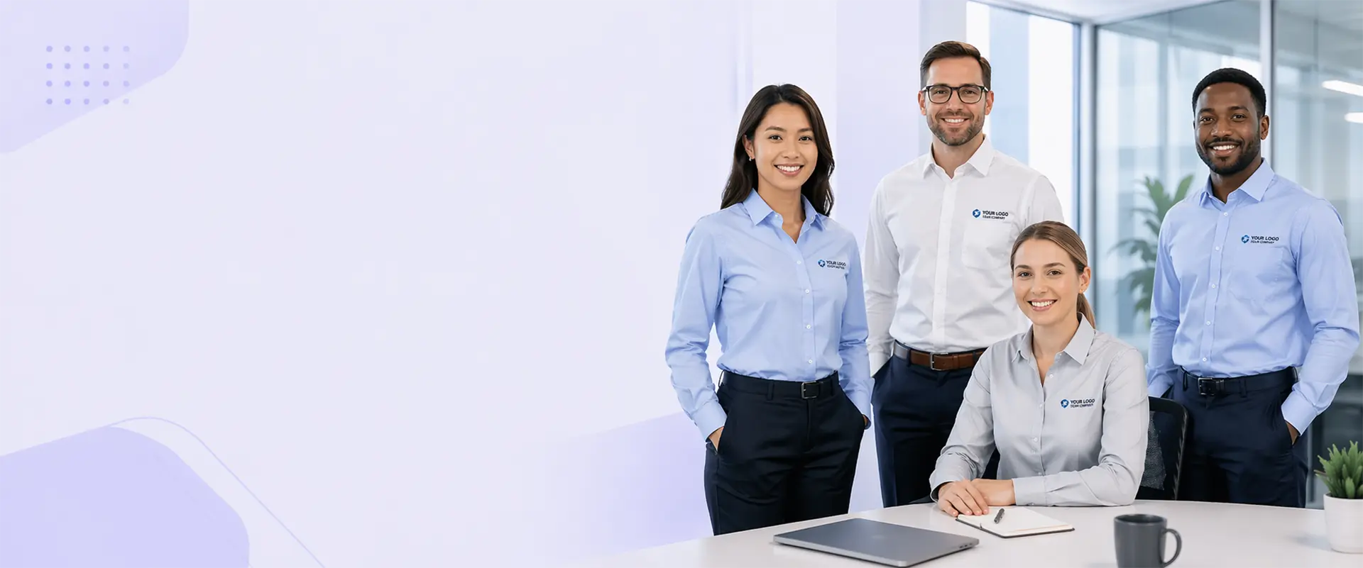Custom corporate shirts for company uniforms