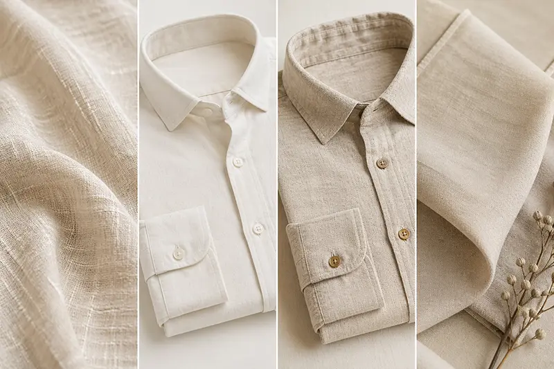 Fabric weight options for custom linen shirts