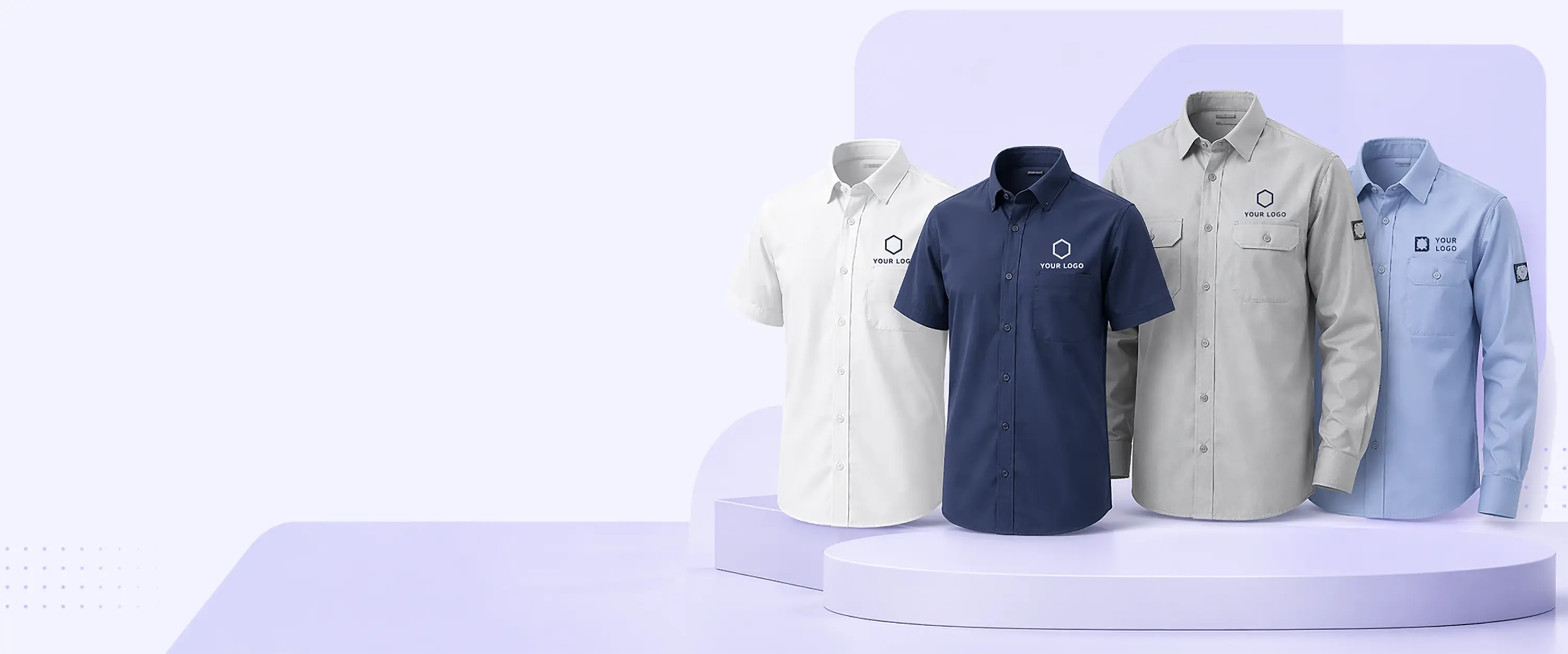 Custom logo shirts for company and brand orders