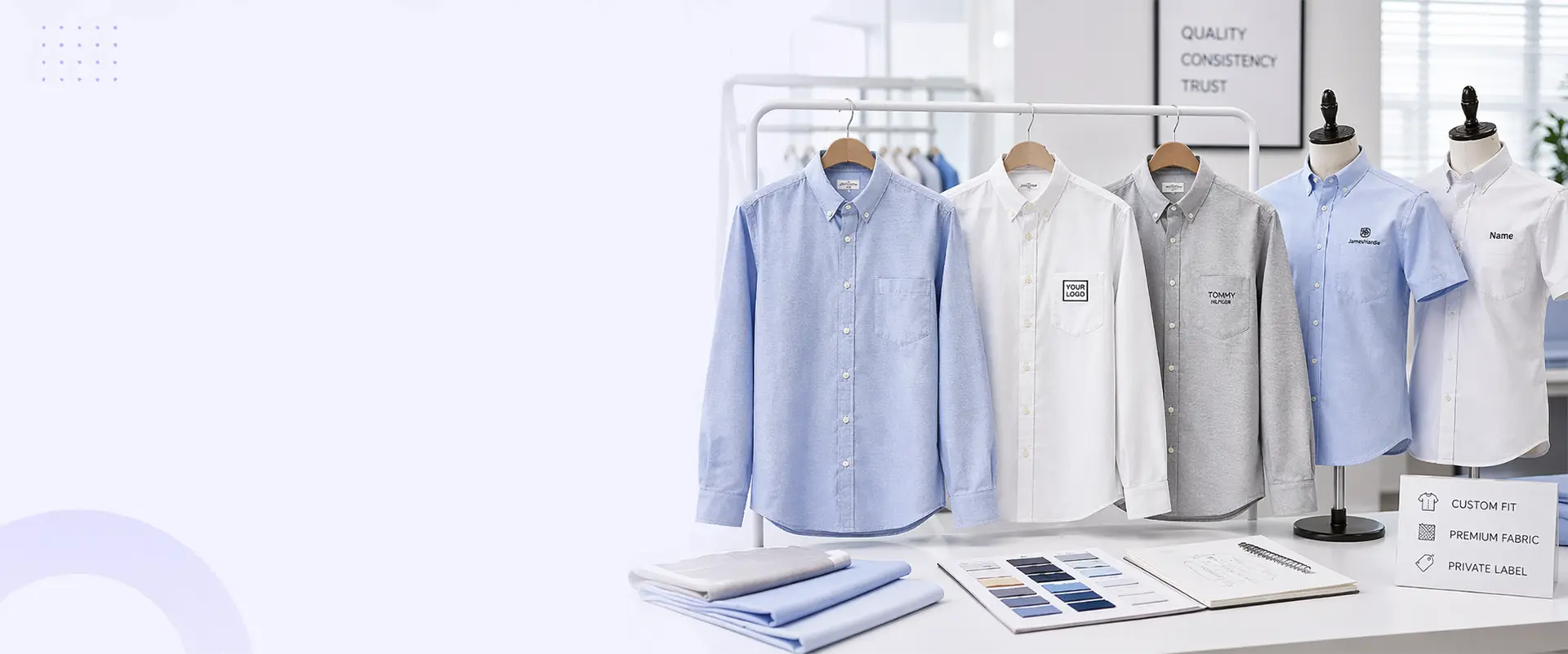 Custom Oxford shirts for uniforms and private label programs