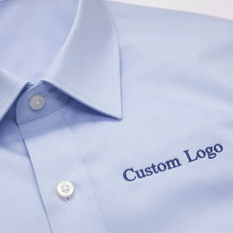 custom logo shirt embroidery detail