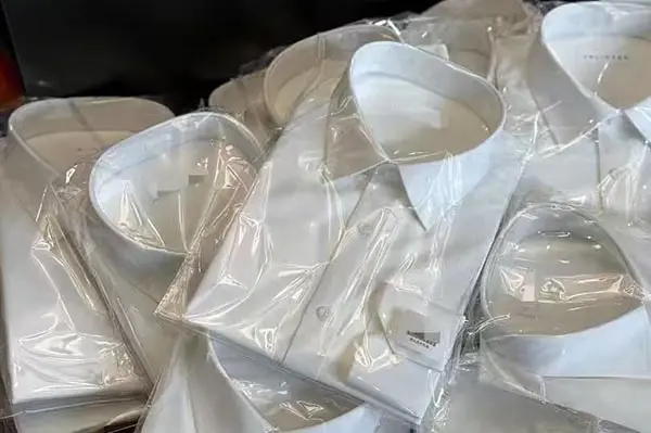 Custom packaging for school uniform shirts