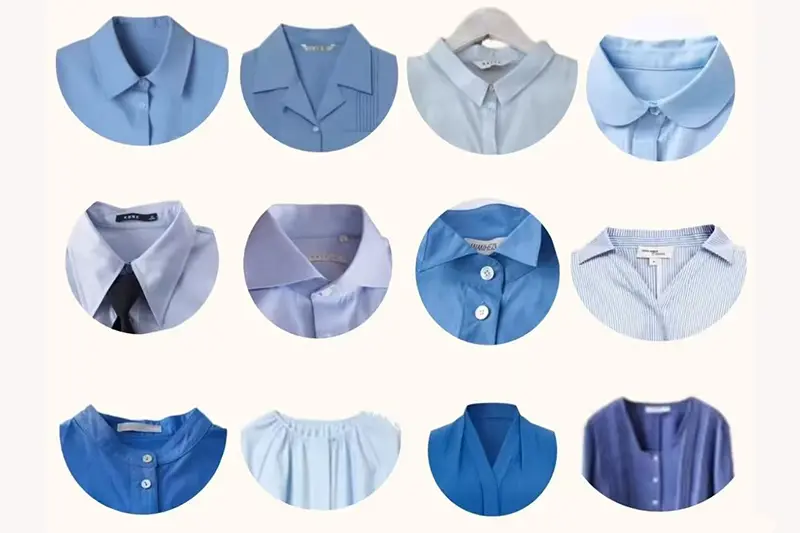 Collar options for custom work shirts