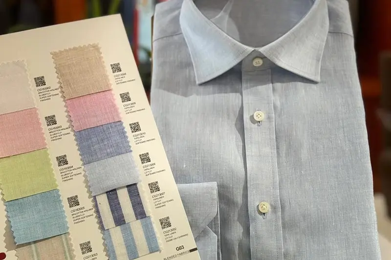Fabric options for custom work shirts