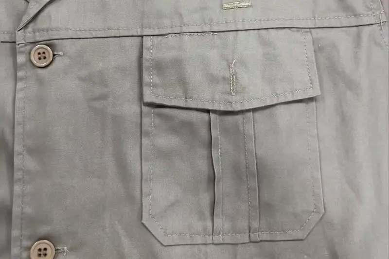 Pocket options for custom work shirts