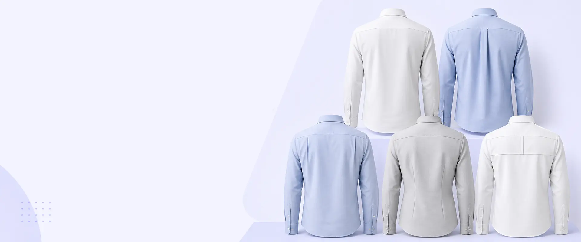 Custom shirt back and yoke options for shirt construction
