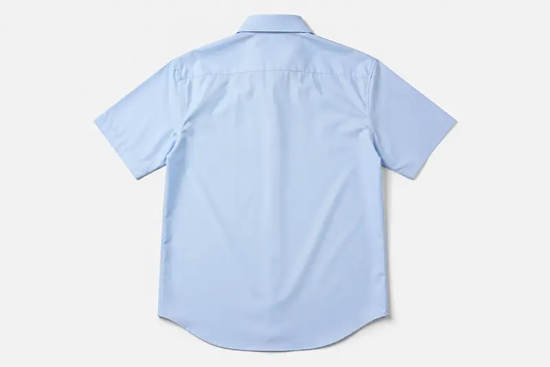Single-layer back construction for lightweight custom shirts and uniforms