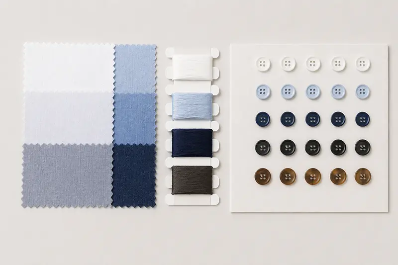 Button color for custom shirts