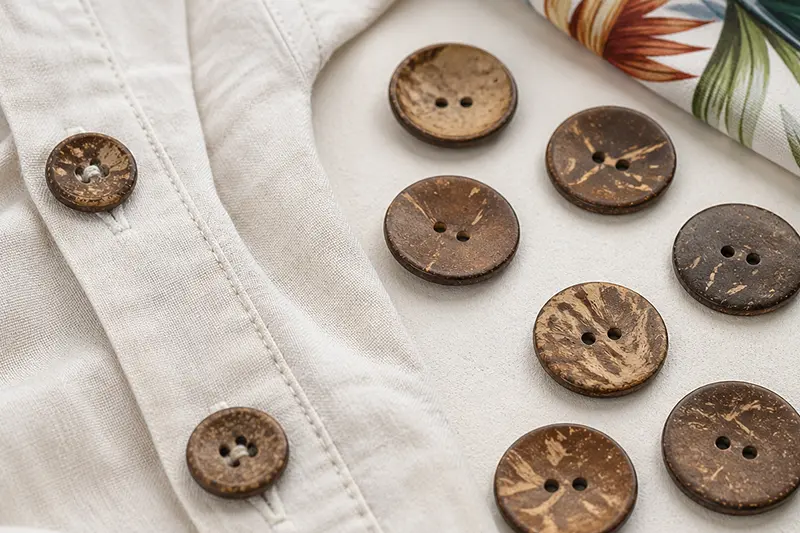 Coconut buttons for custom shirts