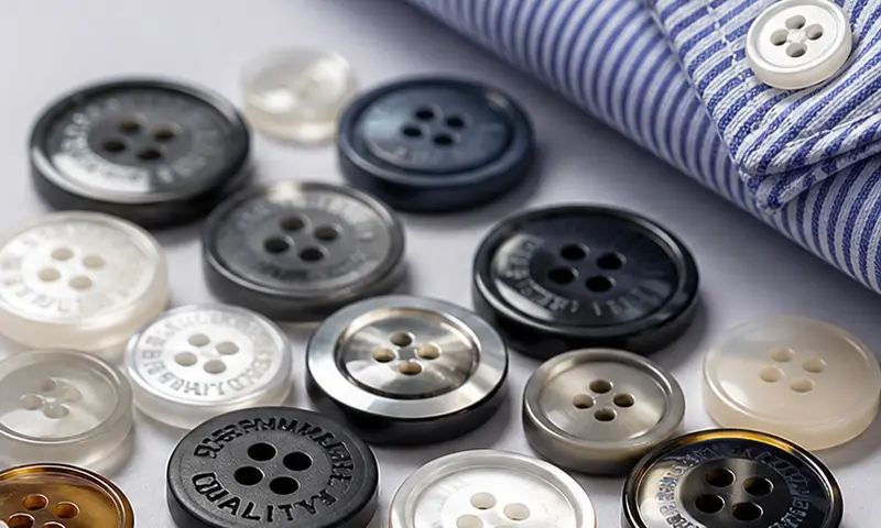 Custom shirt button options for business and uniform shirts