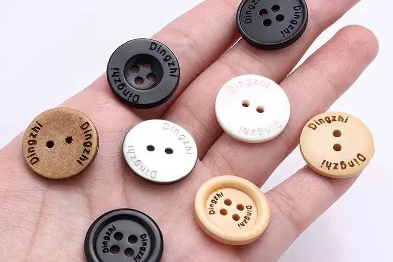 Engraved buttons with logo for custom shirts