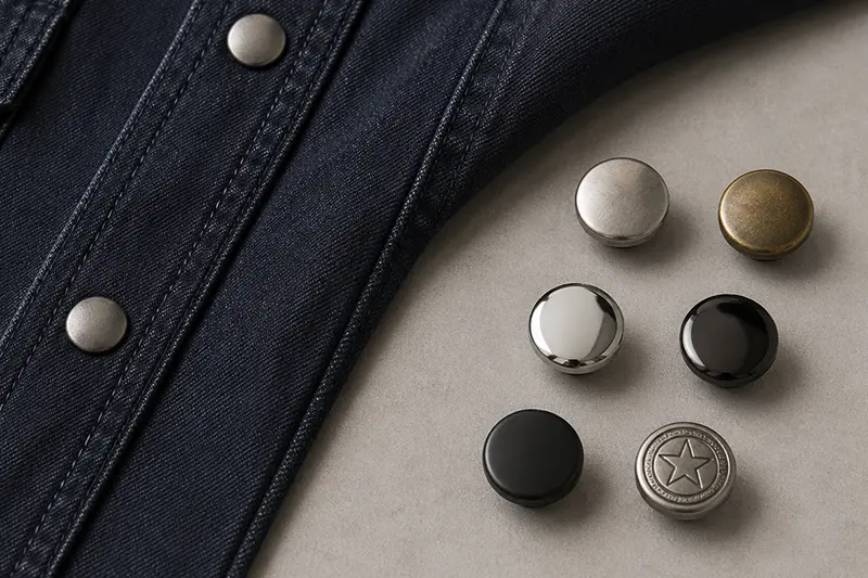 Metal buttons for custom shirts