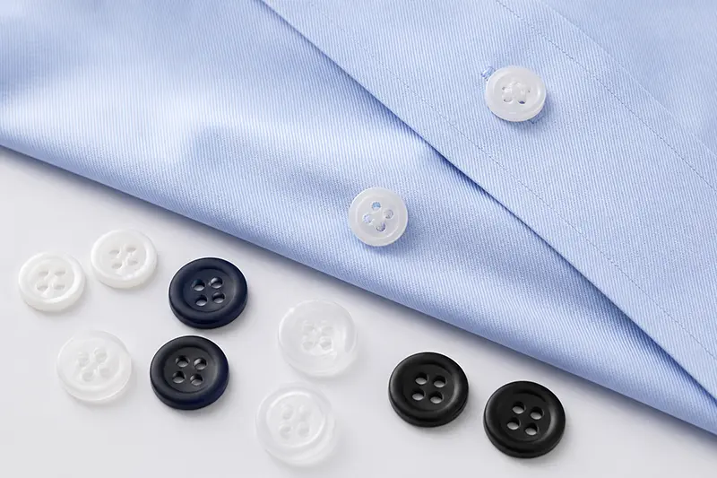 Plastic buttons for custom shirts