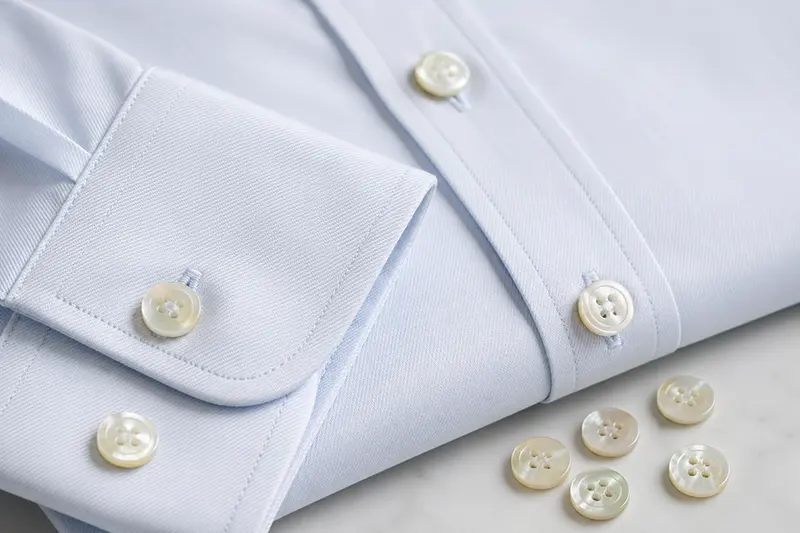 Shell buttons for custom shirts