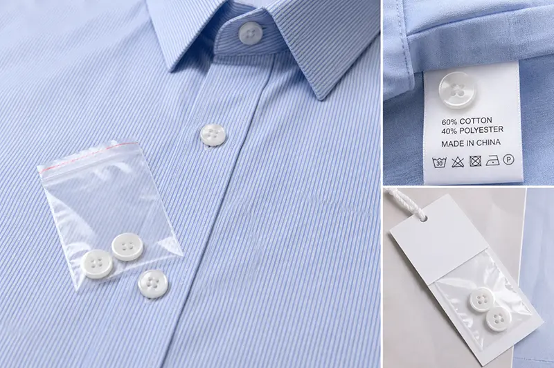 Spare button option for custom shirts