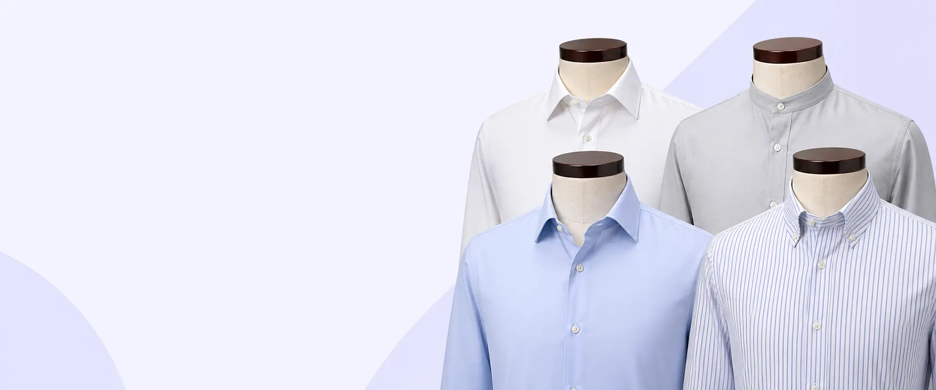 Custom shirt collar options for business and casual shirts