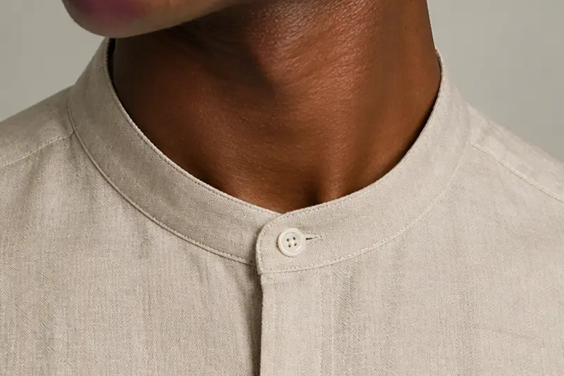 Mandarin collar for custom shirts