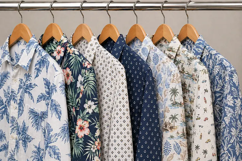 Printed shirt patterns for custom shirts