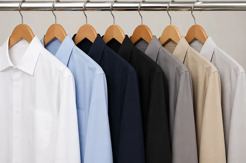 Solid color fabrics for custom shirts