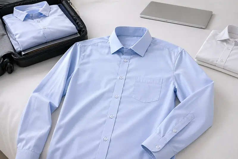 Wrinkle resistant fabrics for custom corporate shirts