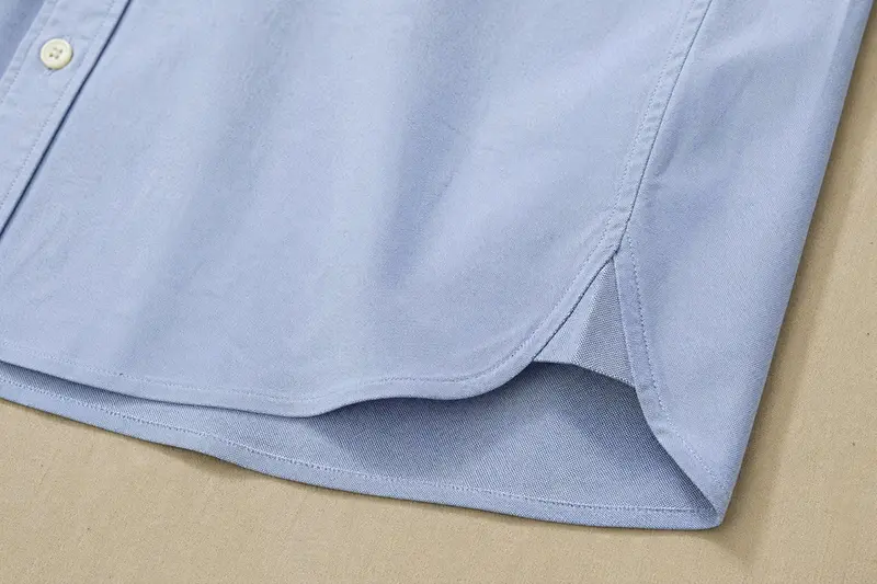 Side slit hem for custom shirts