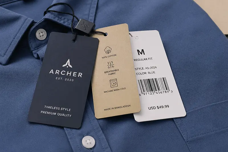 Hang tag for custom shirts