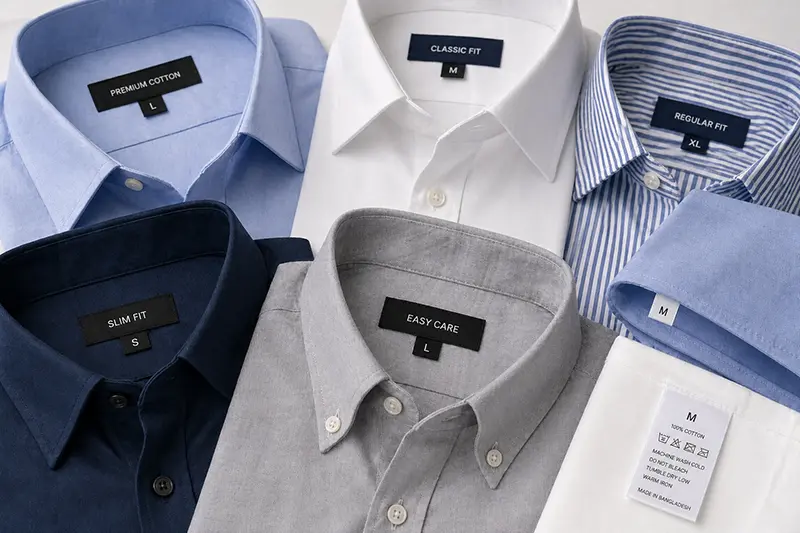 Size label for custom shirts