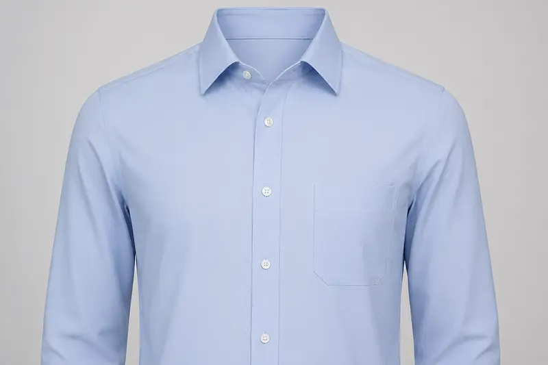 Standard front placket for custom shirts
