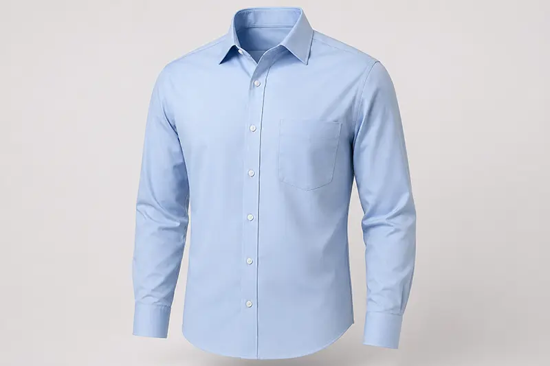 Single chest pocket for custom uniform shirts