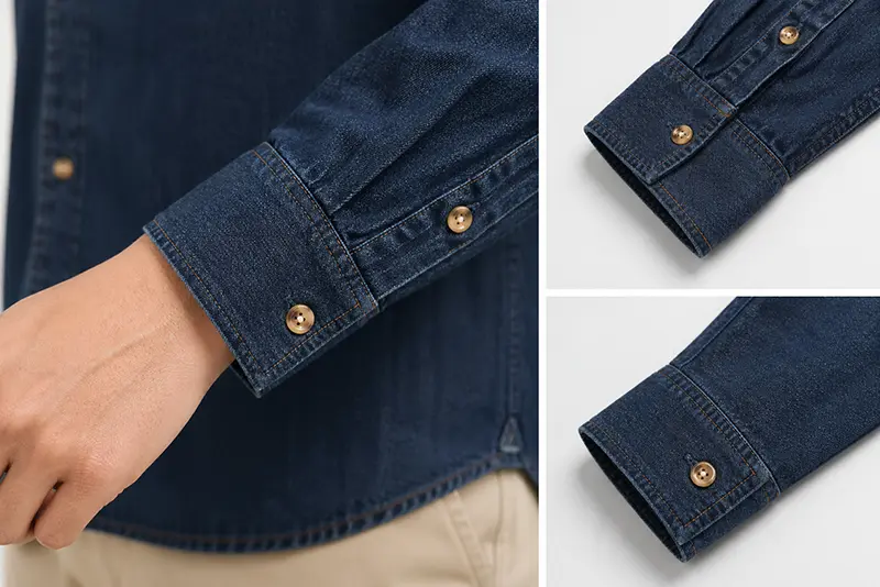 Square cuff for custom shirts