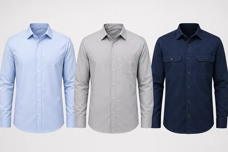 Long sleeve custom shirts for business and uniform orders