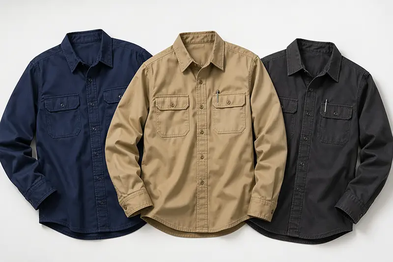 Custom work shirts for factory staff and service teams
