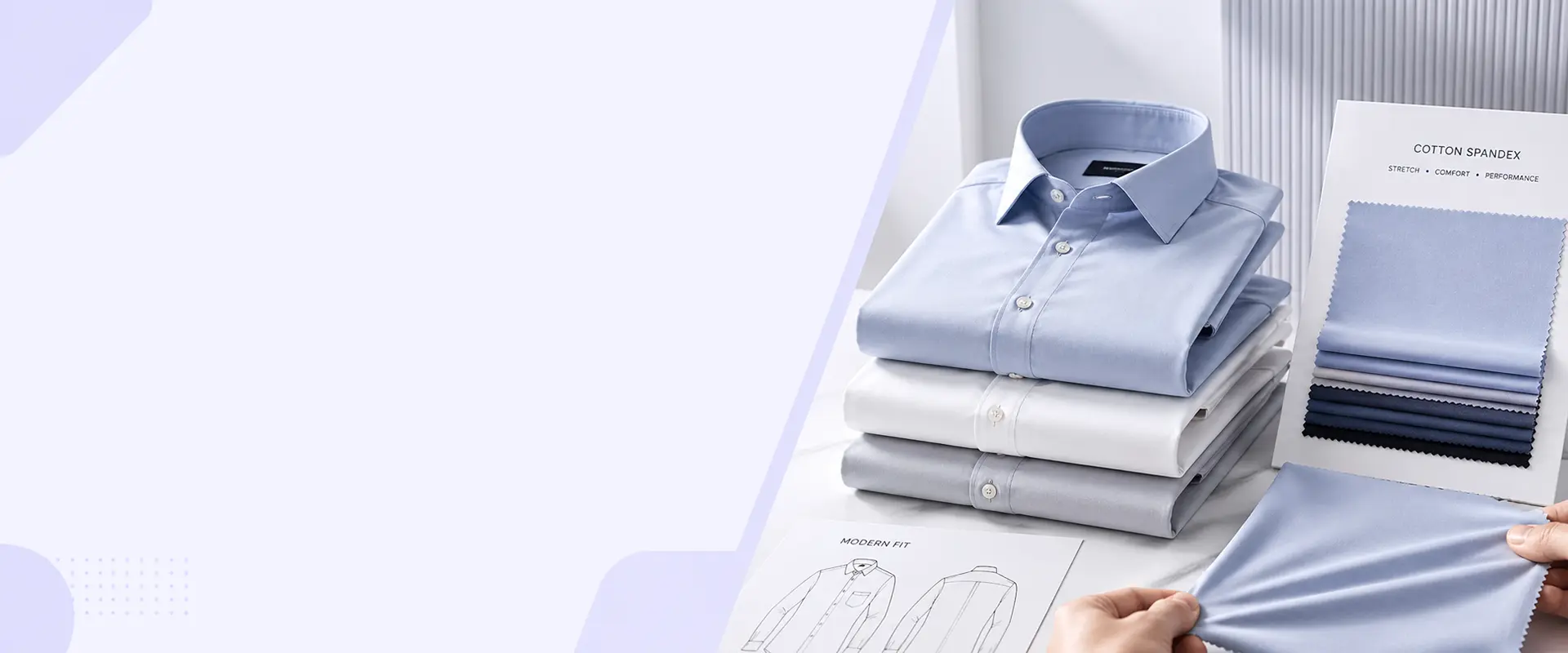 Cotton spandex fabric for custom stretch shirts