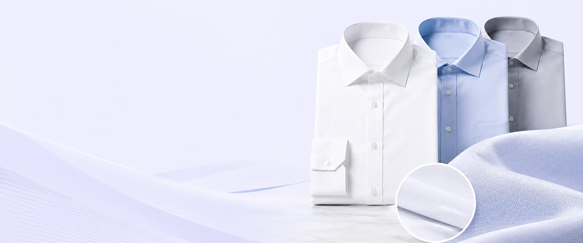 Wrinkle-resistant fabric for custom office shirts and uniform programs