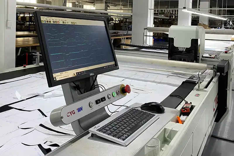 Precision tailoring and quality inspection of custom dress shirts