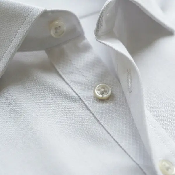 premium business shirt logo embroidery detail