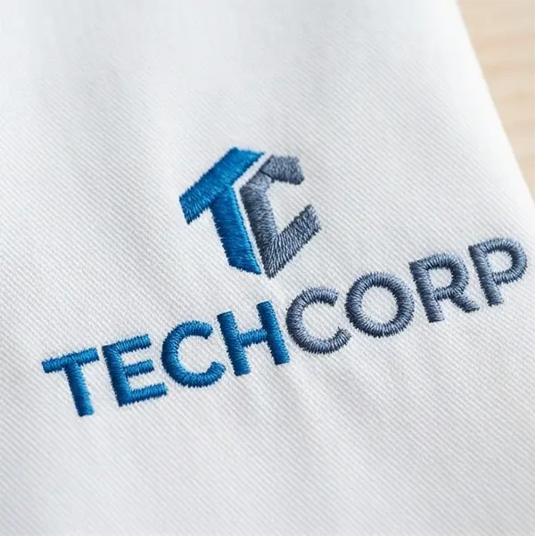 Custom logo business shirt detail