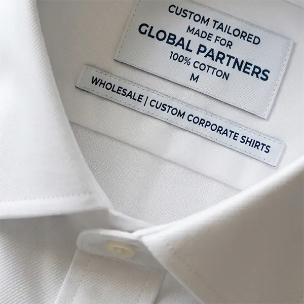 custom corporate shirt logo embroidery detail